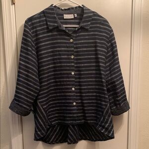 Striped Button-Up Shirt